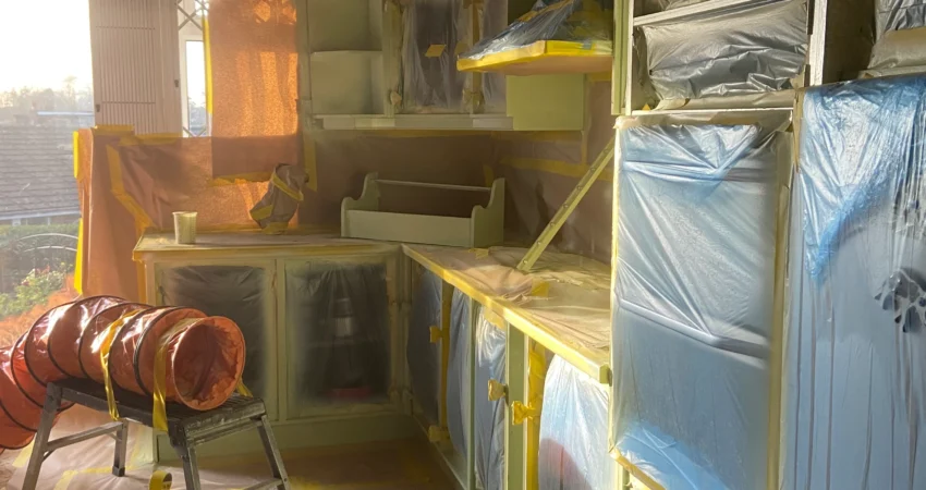 how to properly ventilate the kitchen when spray painting